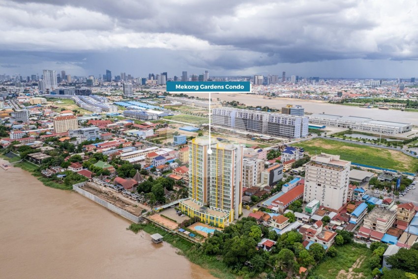 7th Floor Studio Condo For Sale - Mekong Gardens, Chroy Changvar, Phnom Penh