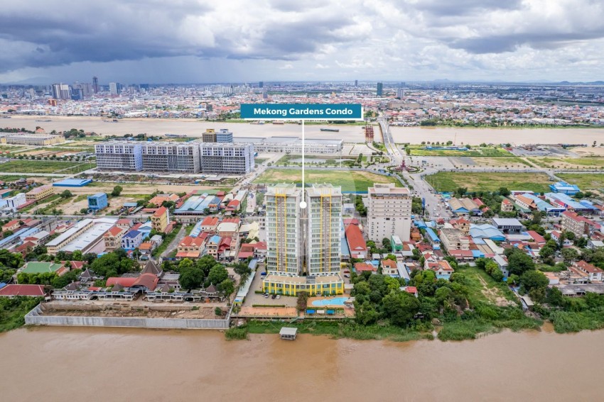 7th Floor Studio Condo For Sale - Mekong Gardens, Chroy Changvar, Phnom Penh