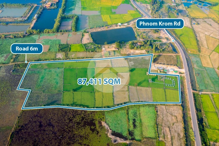 8 Hectare Sqm Land For Sale - Near Phnom Krom, Sangkat Siem Reap, Siem Reap