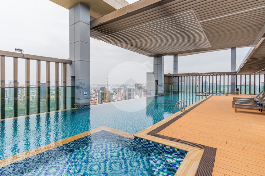 27 Sqm Studio Condo For Rent - The View, BKK1, Phnom Penh