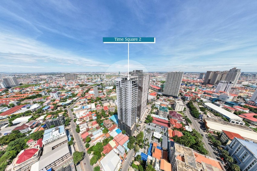 16th Floor 2 Bedroom Condo For Sale - Time Square 2, Toul Kork, Phnom Penh