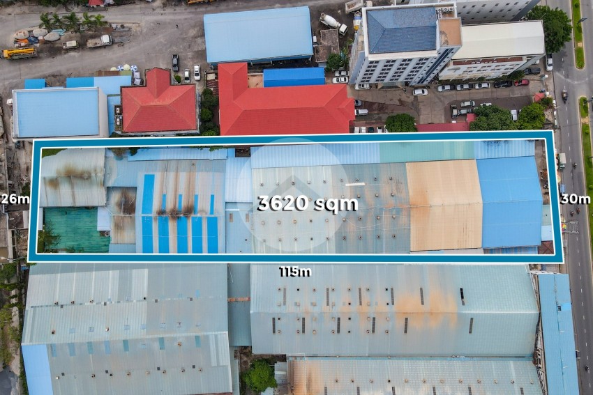 3,620 Sqm Warehouse For Rent - Kilometer 6, Phnom Penh