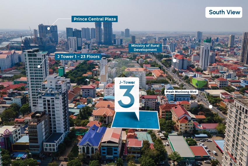 Type A 3-Bedroom Condo For Sale  - J-Tower 3, Tonle Bassac, Phnom Penh