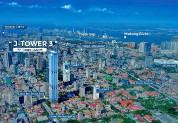 Type A 3-Bedroom Condo For Sale  - J-Tower 3, Tonle Bassac, Phnom Penh thumbnail