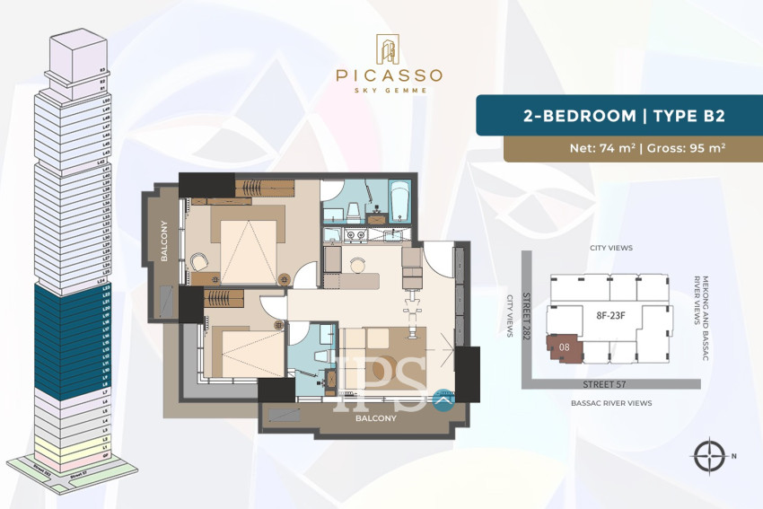 Picasso Sky Gemme Luxury Condominium For Sale - BKK1, Phnom Penh