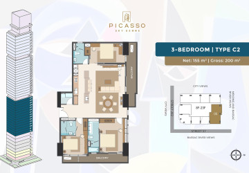 Picasso Sky Gemme Luxury Condominium For Sale - BKK1, Phnom Penh thumbnail