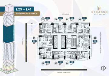 Picasso Sky Gemme Luxury Condominium For Sale - BKK1, Phnom Penh thumbnail