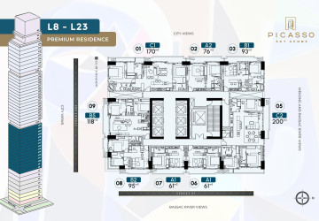 Picasso Sky Gemme Luxury Condominium For Sale - BKK1, Phnom Penh thumbnail