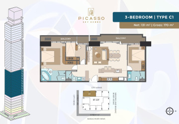 Picasso Sky Gemme Luxury Condominium For Sale - BKK1, Phnom Penh thumbnail