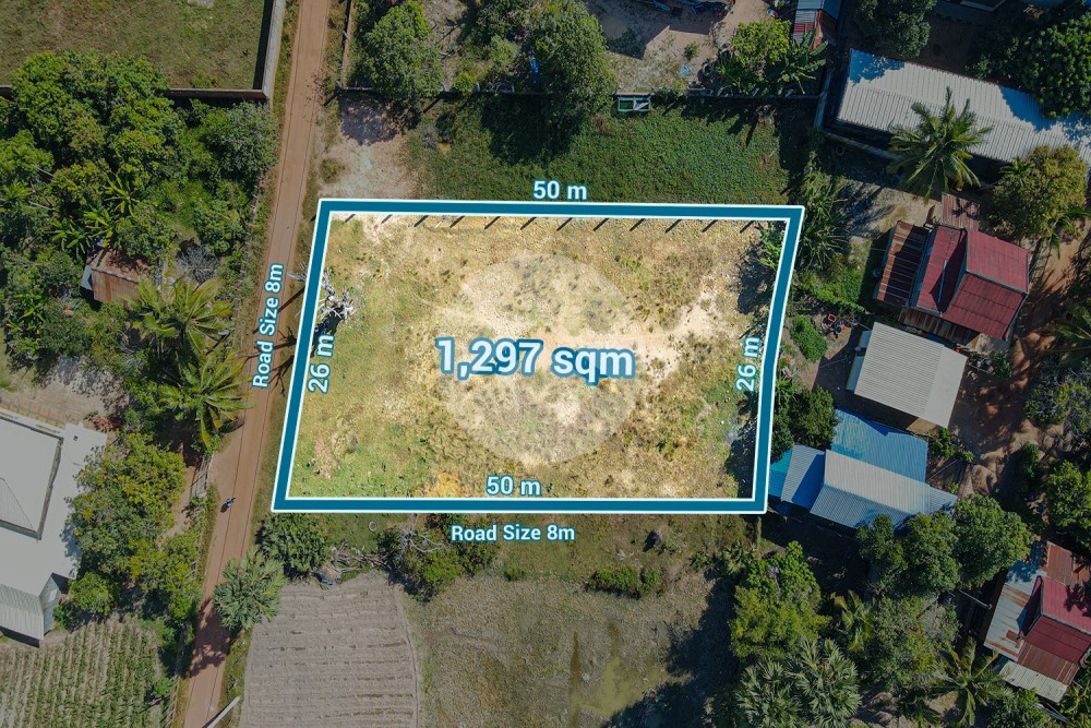 1,297 Sqm Land For Sale - Kandaek, Prasat Bakong, Siem Reap
