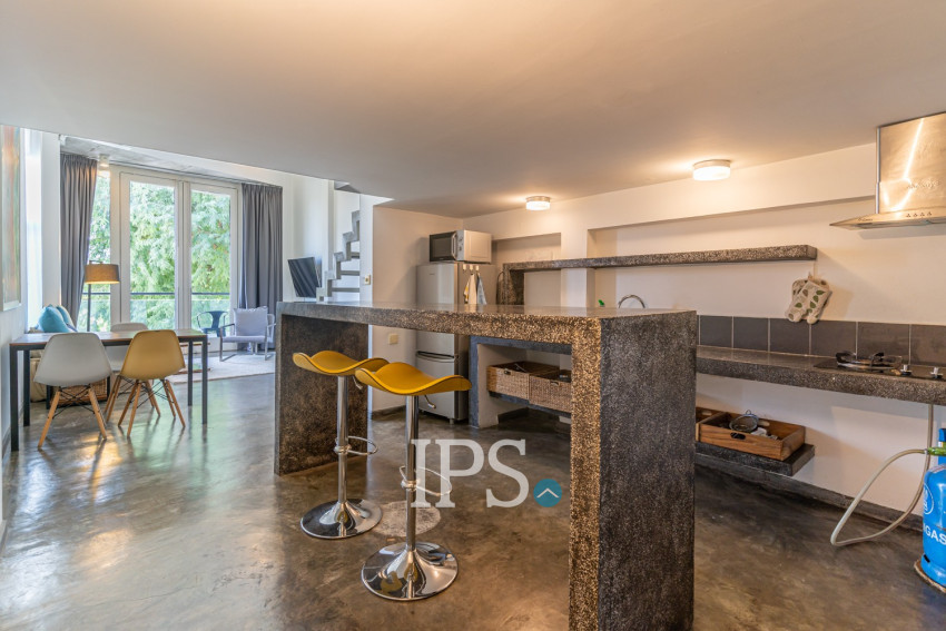 Loft 1 Bedroom Serviced Apartment For Rent - Chey Chumneah, Phnom Penh