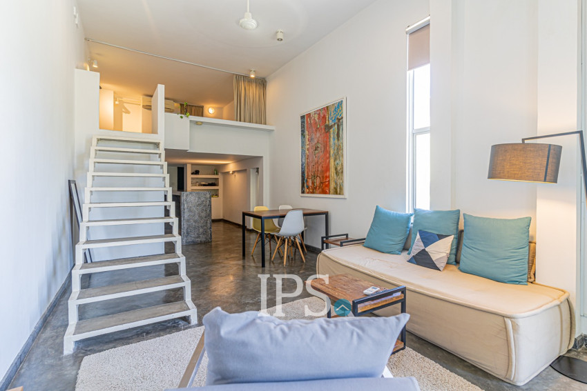 Loft 1 Bedroom Serviced Apartment For Rent - Chey Chumneah, Phnom Penh
