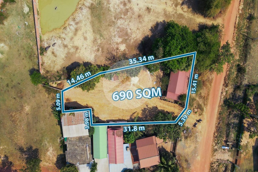 690 Sqm Residential Land For Sale - Svay Dangkum, Siem Reap