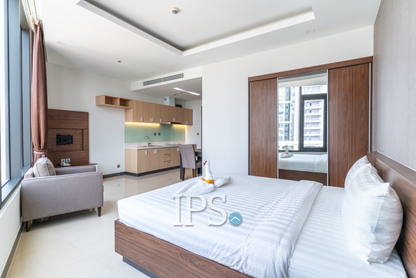 43 Sqm Studio Serviced Apartment For Rent - Toul Kork, Phnom Penh