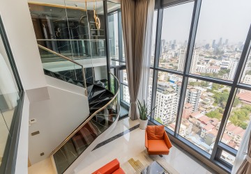 3 Bedroom Serviced Duplex Penthouse For Rent - The Penthouse Residence, Tonle Bassac, Phnom Penh thumbnail