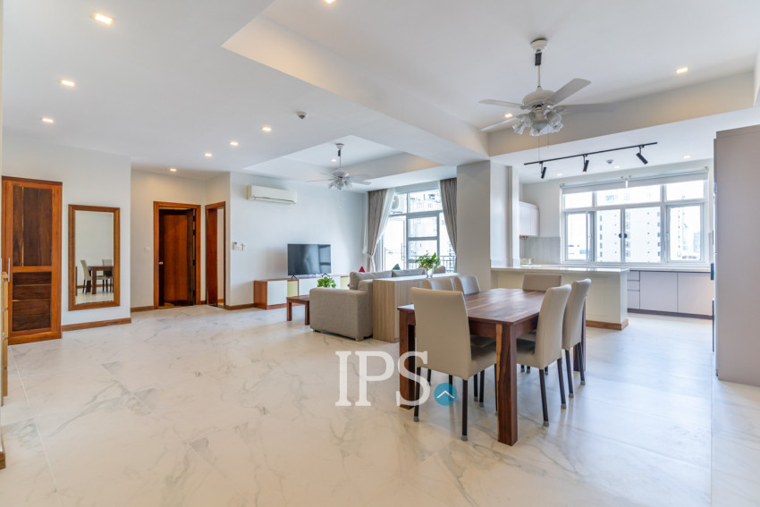 3 Bedroom Serviced Apartment For Rent - Tonle Bassac, Phnom Penh