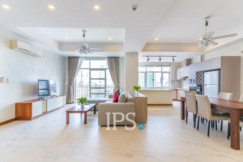 3 Bedroom Serviced Apartment For Rent - Tonle Bassac, Phnom Penh