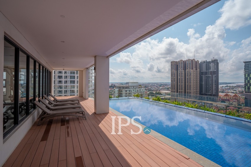 15th Floor 1 Bedroom Condo For Sale - Embassy Residences, Tonle Bassac, Phnom Penh