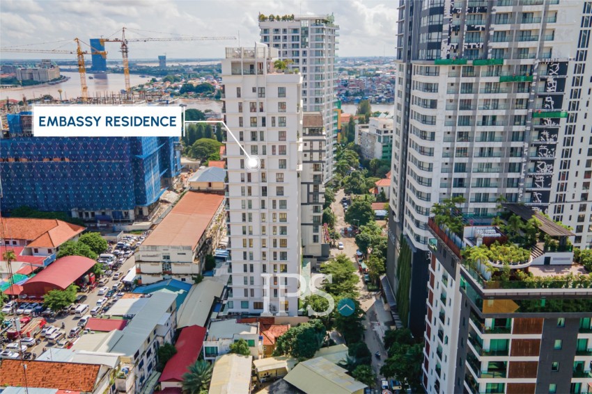 15th Floor 1 Bedroom Condo For Sale - Embassy Residences, Tonle Bassac, Phnom Penh