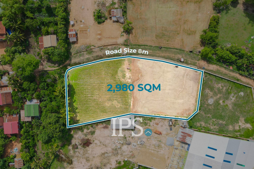 2,980 Sqm Residential Land For Sale - Sambour, Siem Reap