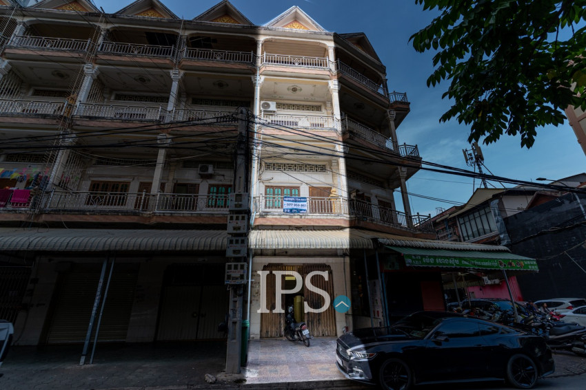 3 Storey Shophouse For Rent - Beoung Raing, Phnom Penh