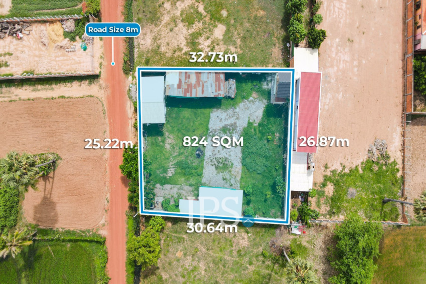 824 Sqm Land For Sale - Chreav, Siem Reap