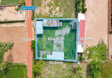 824 Sqm Land For Sale - Chreav, Siem Reap thumbnail