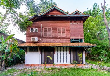 2 Bedroom  Compound Wooden  House For Rent - Sala Kamreuk, Siem Reap thumbnail