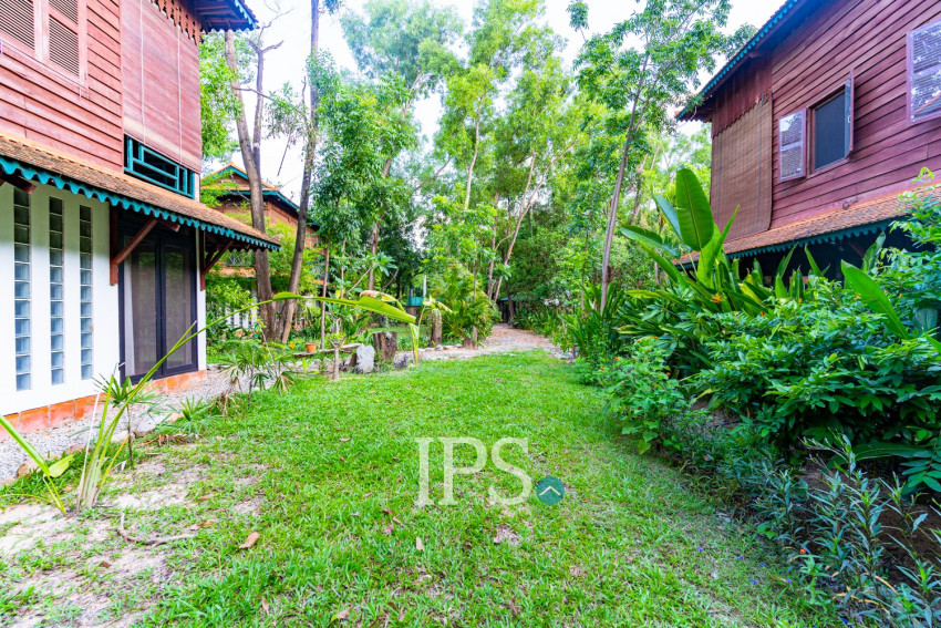 2 Bedroom  Compound Wooden  House For Rent - Sala Kamreuk, Siem Reap