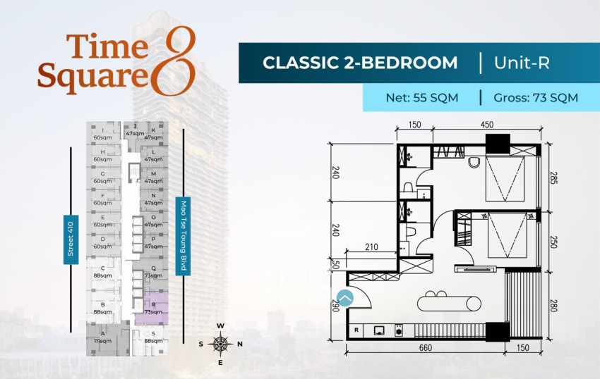 Time Square 8 Condominium - Near Russian Market, Phnom Penh