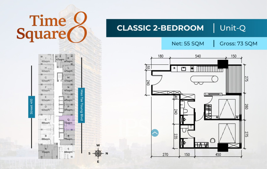 Time Square 8 Condominium - Near Russian Market, Phnom Penh