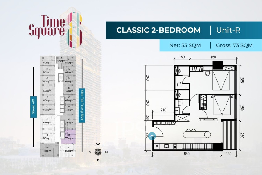 Time Square 8 Condominium - Near Russian Market, Phnom Penh