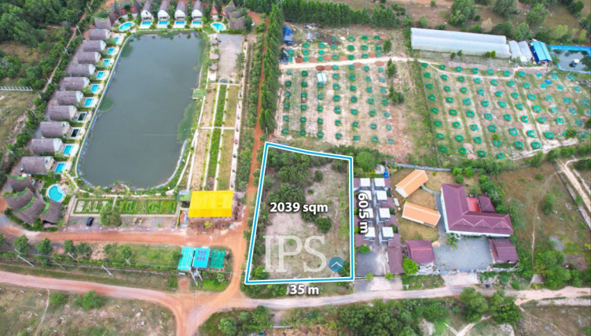 2039 Sqm Land For Sale - Andong Khmer, Kampot