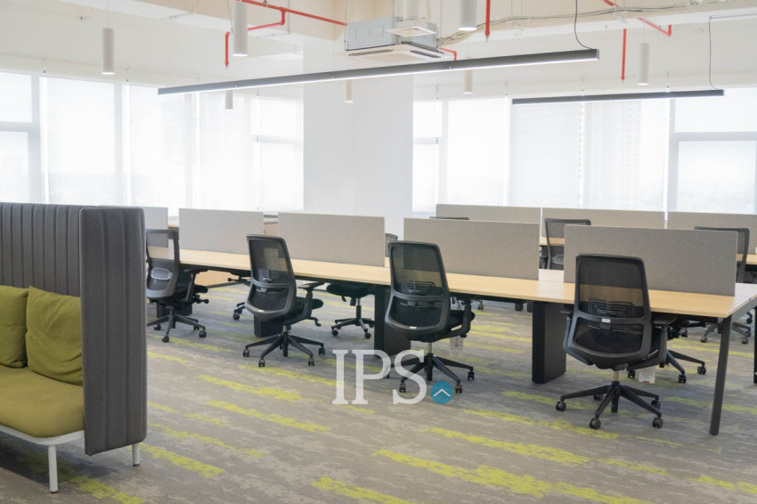 86 Sqm Serviced Office For Rent - Boeung Kak 1, Phnom Penh