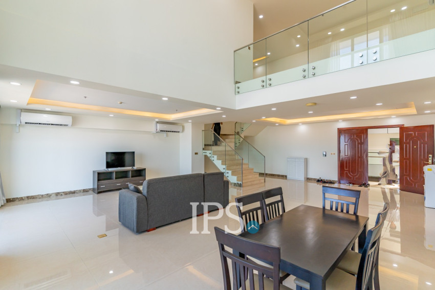 Duplex 3 Bedroom Penthouse Serviced Condo For Rent - Veal Vong, Phnom Penh