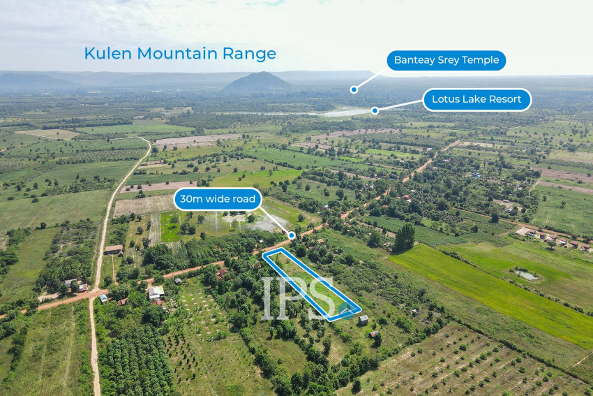 5,331 Sqm Land For Sale -  Khnar Sanday, Bantay Srei, Siem Reap