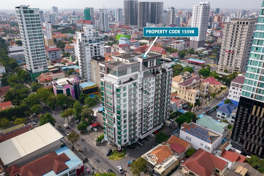 8th Floor Studio Apartment For Sale - Silvertown, BKK1, Phnom Penh