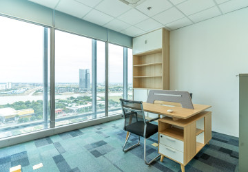 82 Sqm Office Space For Rent - Diamond Twin Tower, Tonle Bassac, Phnom Penh thumbnail