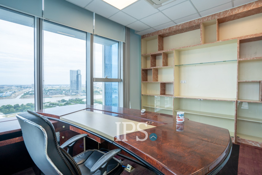 82 Sqm Office Space For Rent - Diamond Twin Tower, Tonle Bassac, Phnom Penh