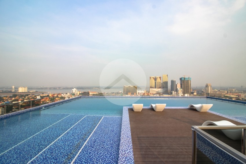 25 Sqm Studio Condo For Rent - M Residences, BKK1 Phnom Penh