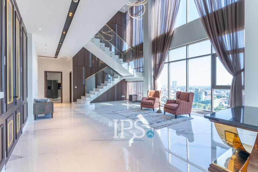 4 Bedroom Duplex Penthouse Serviced Apartment For Rent - Grace Residence, Daun Penh, Phnom Penh