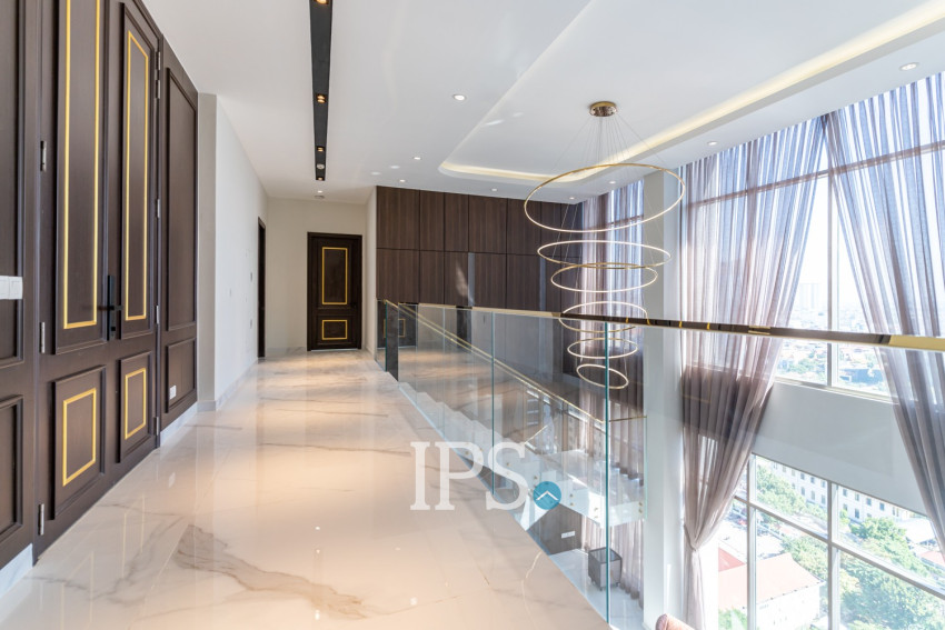 4 Bedroom Duplex Penthouse Serviced Apartment For Rent - Grace Residence, Daun Penh, Phnom Penh