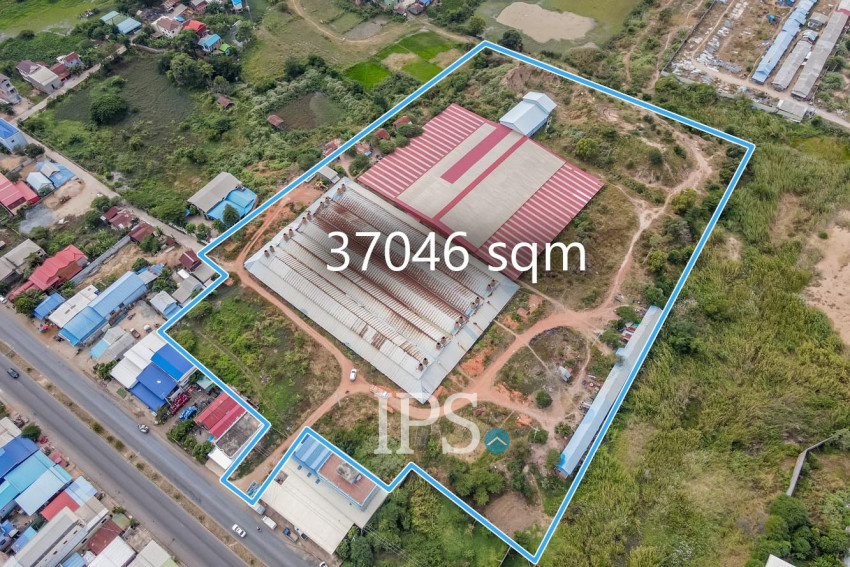 37,046 Sqm Commercial Land For Rent - Preaek Ta Teaen, Kandal Province