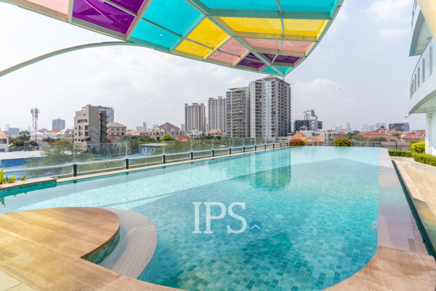 48 Sqm Studio Condo For Rent - Morgan EnMaison, Chroy Changvar, Phnom Penh