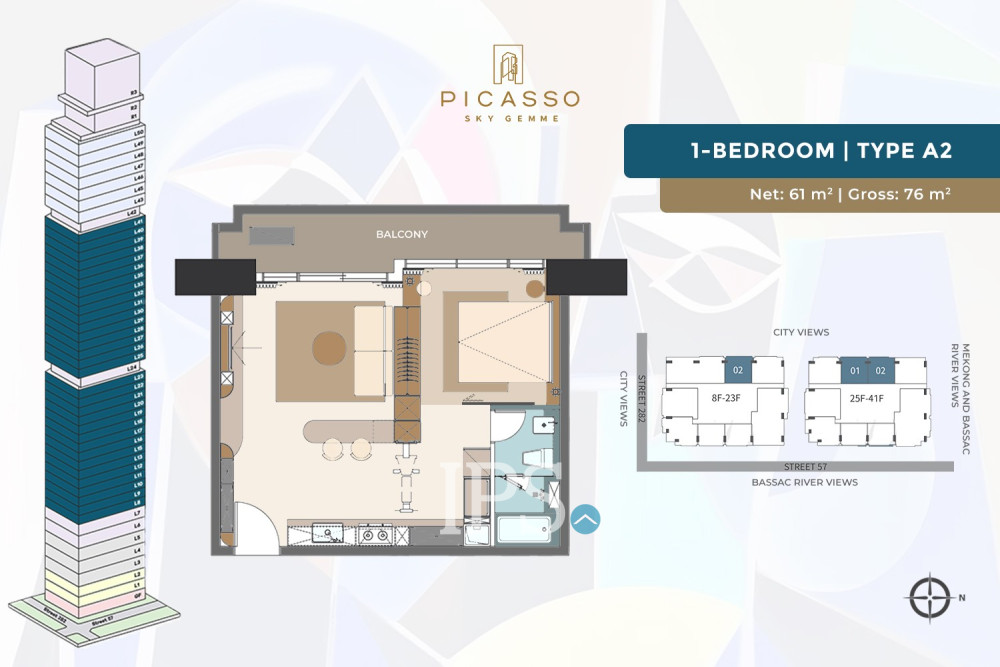 1 Bedroom Condo For Sale - Picasso Sky Gemme Type A1 Luxury Condominium - BKK1, Phnom Penh - Image 40