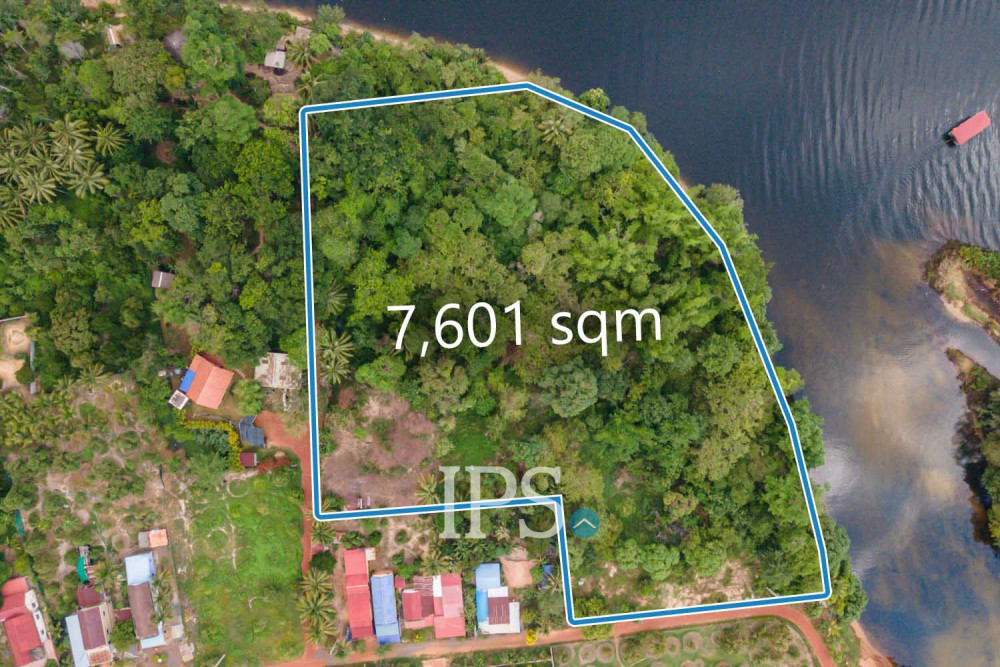 7,601 Sqm Land For Sale - Along Preaek Tuek Chu, Kampot Province