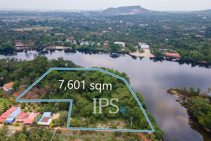 7,601 Sqm Land For Sale - Along Preaek Tuek Chu, Kampot Province