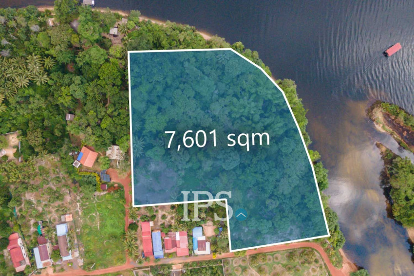 7,601 Sqm Land For Sale - Along Preaek Tuek Chu, Kampot Province