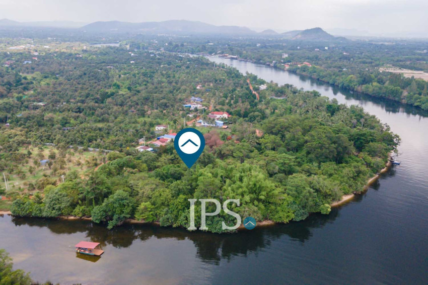 7,601 Sqm Land For Sale - Along Preaek Tuek Chu, Kampot Province