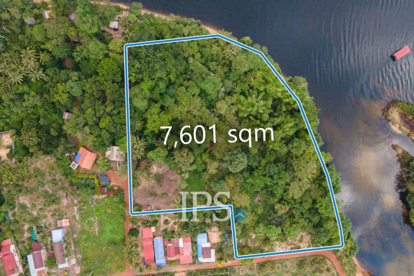 7,601 Sqm Land For Sale - Along Preaek Tuek Chu, Kampot Province
